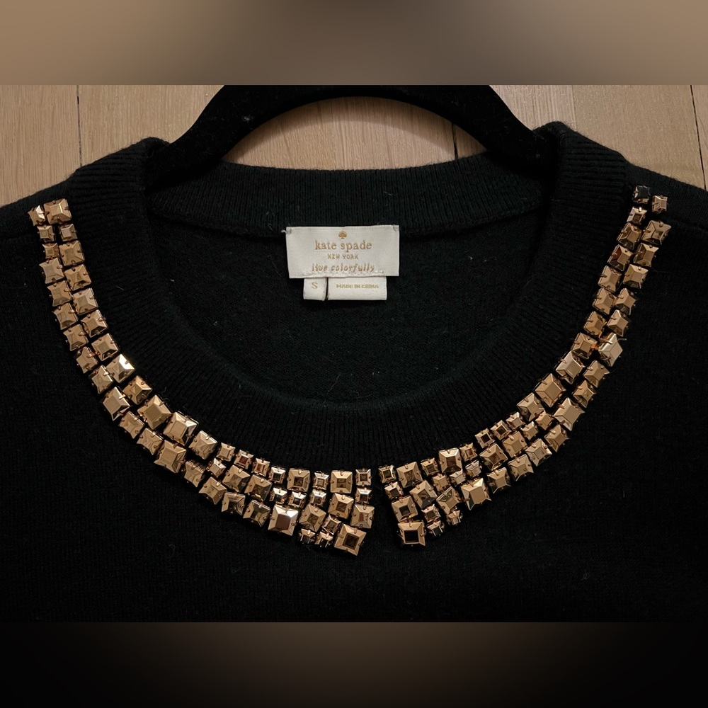 Kate spade rhinestone Peter Pan collar sweater